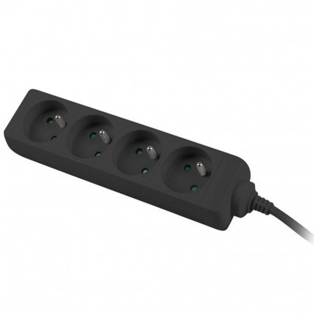 PremiumCord Power Strip 230V 2m 4 outlets, black