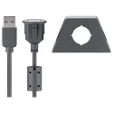 PremiumCord USB 2.0 extension cable 1,2m MF table mounting