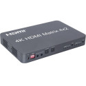 PremiumCord HDMI matrix switch 4:2 with audio, resolution 4Kx2K