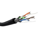 goobay TP Cable 4x2,solid F/UTP Cat5e AWG24, 100m, black, outdoor