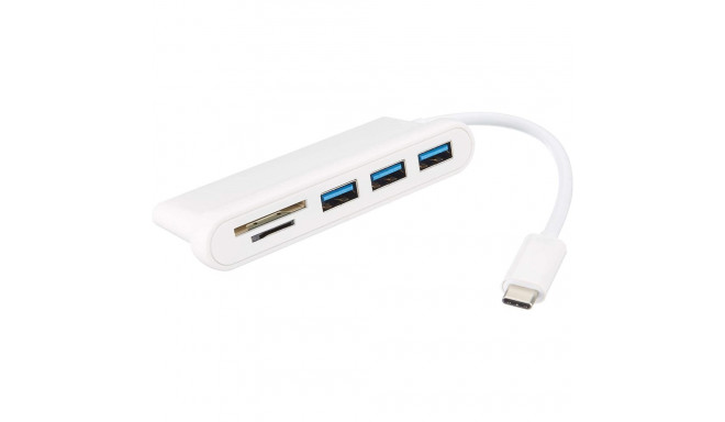 PremiumCord 5G SuperSpeed USB-C hub 3x USB3.0 + SD card reader