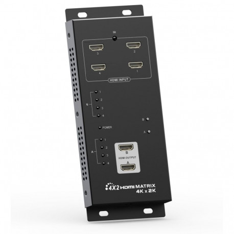 PremiumCord HDMI matrix switch 4:2 with audio, resolution 4Kx2K