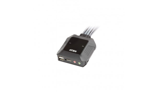 ATEN 2-port DisplayPort KVM with remote selector, audio