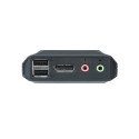 ATEN 2-port DisplayPort KVM with remote selector, audio