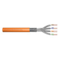 DIGITUS CAT 7, orange 100m ring, Twisted Pair PiMF Installation CableS/FTP, AWG 23/1, LSZH, 1000MHz