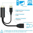 PremiumCord  adapter HDMI to  DisplayPort  Male/Female with USB power