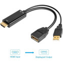 PremiumCord  adapter HDMI to  DisplayPort  Male/Female with USB power