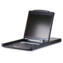 ATEN 16-port KVM PS/2+USB, OSD, rack, 19" LCD, touchpad, keyboard