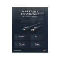 ClickTronic HQ OFC extension USB3.0 cable, A-A, gold plated, 3m
