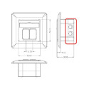 CAT 6a Class EA network outlet, shielded, flush mount