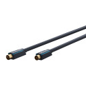 ClickTronic HQ OFC antenna cable M/F 75 Ohm, ferrite cores, gold platted, 3m
