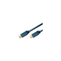 ClickTronic HQ OFC antenna cable M/F 75 Ohm, ferrite cores, gold platted, 1m