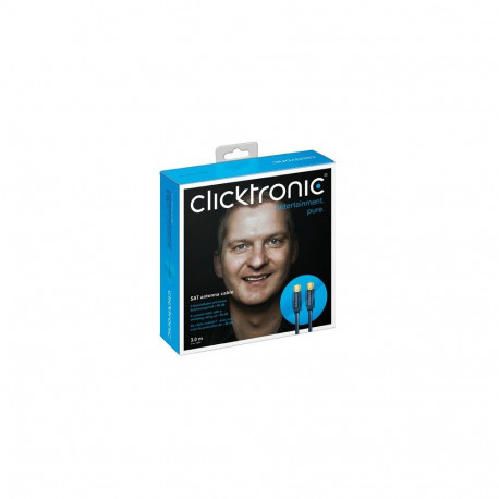 ClickTronic HQ OFC 2m Sat-cable, F/male - F/male, ferrite cores