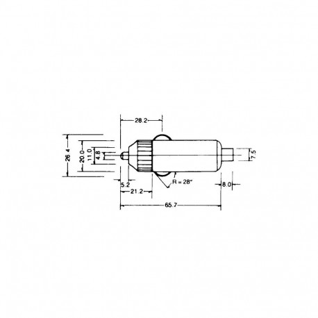 PremiumCord Car lighter connector male with fuse