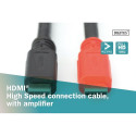 DIGITUS HDMI 3D connection cable, with amplifier, Type A 40.00m, CU, AWG24, 2x shielded, M/M, UL, go