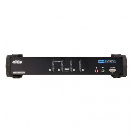 ATEN 4-port DVI KVMP USB, usb hub, audio 2.1, cables, 3D vision ready