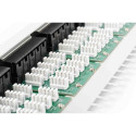 DIGITUS CAT3 ISDN patch panel, unshielded, 50-port RJ45, 8P4C, LSA, 1U, Rack Mount Color grey RAL 70