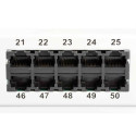 DIGITUS CAT3 ISDN patch panel, unshielded, 50-port RJ45, 8P4C, LSA, 1U, Rack Mount Color grey RAL 70