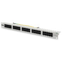 DIGITUS CAT3 ISDN patch panel, unshielded, 50-port RJ45, 8P4C, LSA, 1U, Rack Mount Color grey RAL 70