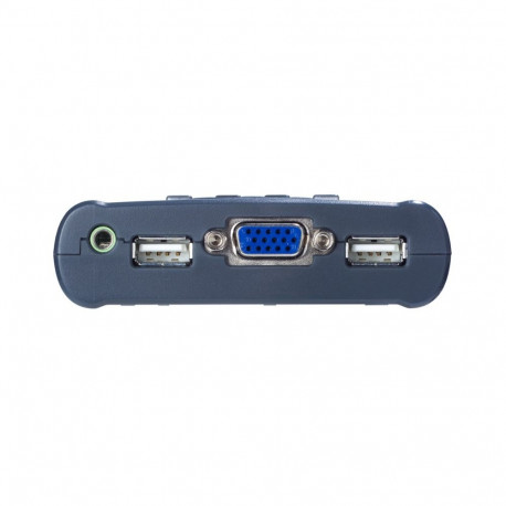 ATEN 4-port KVM USB mini, audio, 0,9m integrated cables