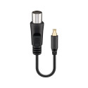 PremiumCord Coaxial connector, flexible 10cm coaxial (IEC) jack  MCX plug