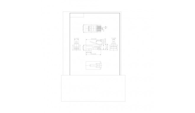 PremiumCord Connector RJ50, 10p10c, stranded