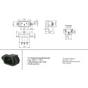 Power connector 230V/M   IEC C14