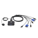 ATEN 2-port KVM USB mini, 1m cables, DO