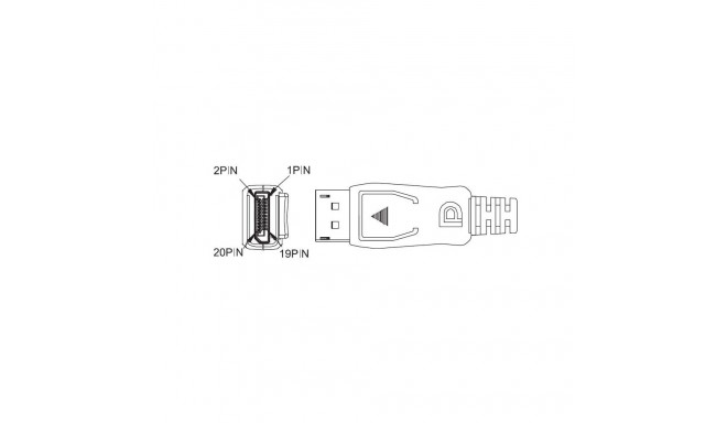 PremiumCord DisplayPort connection cable M/M 10m