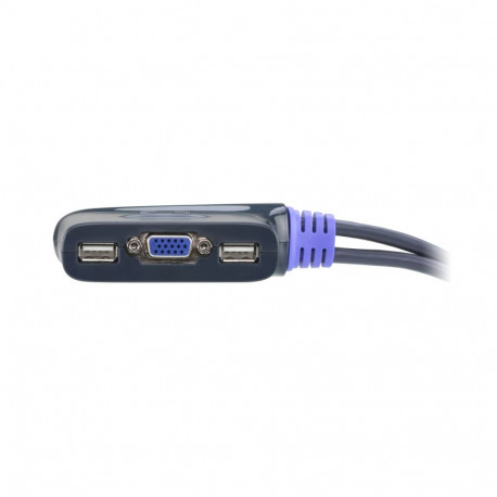 ATEN 2-port mini KVM USB, audio, 0,9m integrated cables