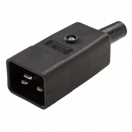 Power connector 230V/M 16A C20, IEC60320