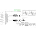 PremiumCord adapter 4xUSB - 2x10pin IDC F/F 0.25m