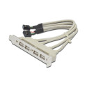 PremiumCord adapter 4xUSB - 2x10pin IDC F/F 0.25m