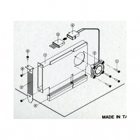 Cooling card in slot bracket - moveable