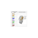 PremiumCord pistik RJ 45 varjestatud
