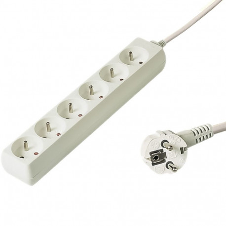 PremiumCord Power Strip 230V 2m 6 outlets