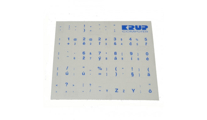 PremiumCord Czech keyboard labels - blue