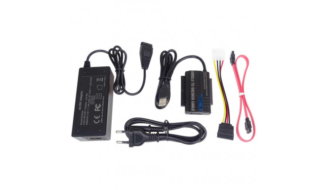 PremiumCord USB 2.0 - IDE + SATA adapter with cables and power adapter