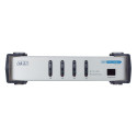 ATEN 4-Port DVI Video Switch, remote control, audio