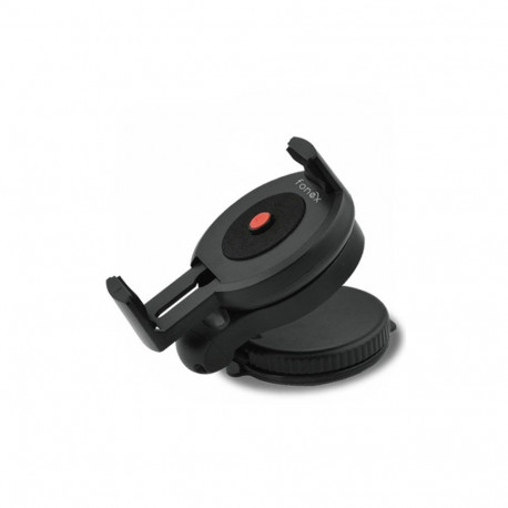 Univers. Car Holder Orbit Suc.Cup,360°Rot up to 6" By Fonex Black