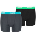 Bokserki dla dzieci Puma Basic Boxer 2P czarne, szare 935454 01 128cm