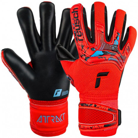 Rękawice bramkarskie Reusch Attrakt Duo czerwono-czarne 5370025 3333 8