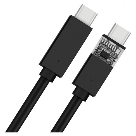 Platinet kaabel USB-C - USB-C 5A 100W 2m, must (45579) (avatud pakend)