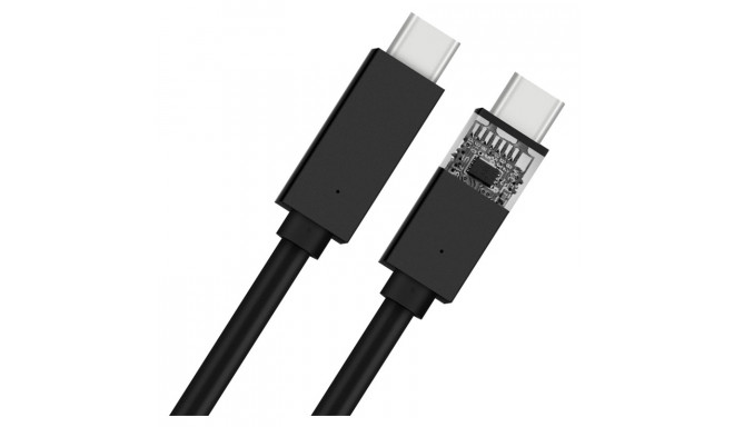 Platinet cable USB-C - USB-C 5A 100W 2m, black (45579) (opened package)