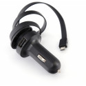  Platinet car charger 1xUSB 2.4A + microUSB cable (44650) (open package)