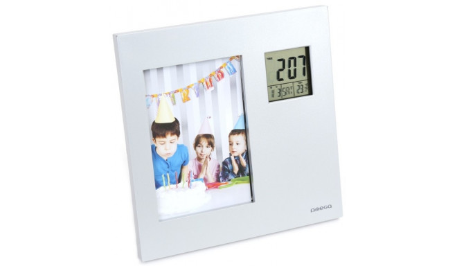  Omega digital weather station + photo frame OWSPF01, silver (opened package)