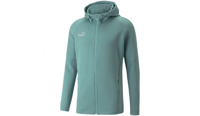 Bluza męska Puma teamFINAL Casuals Hooded Jkt zielona 657383 34 M