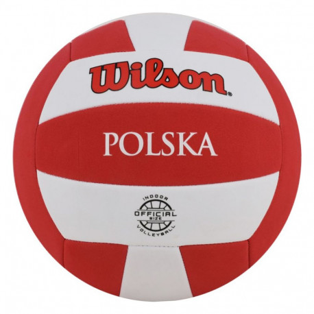 Piłka siatkowa Wilson Super Soft Play VB Polska offcial size biało-czerwona WTH90118XBPO 5