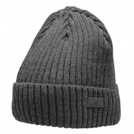 Czapka męska 4F średni szary melanż H4Z22 CAM009 24M M