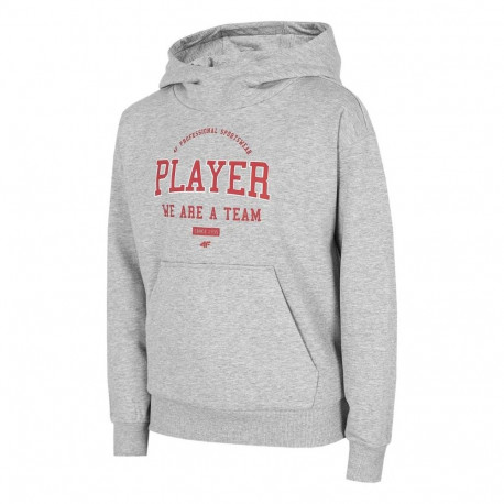 Bluza dla chłopca 4F chłodny jasny szary melanż HJZ22 JBLM006 27M 164cm